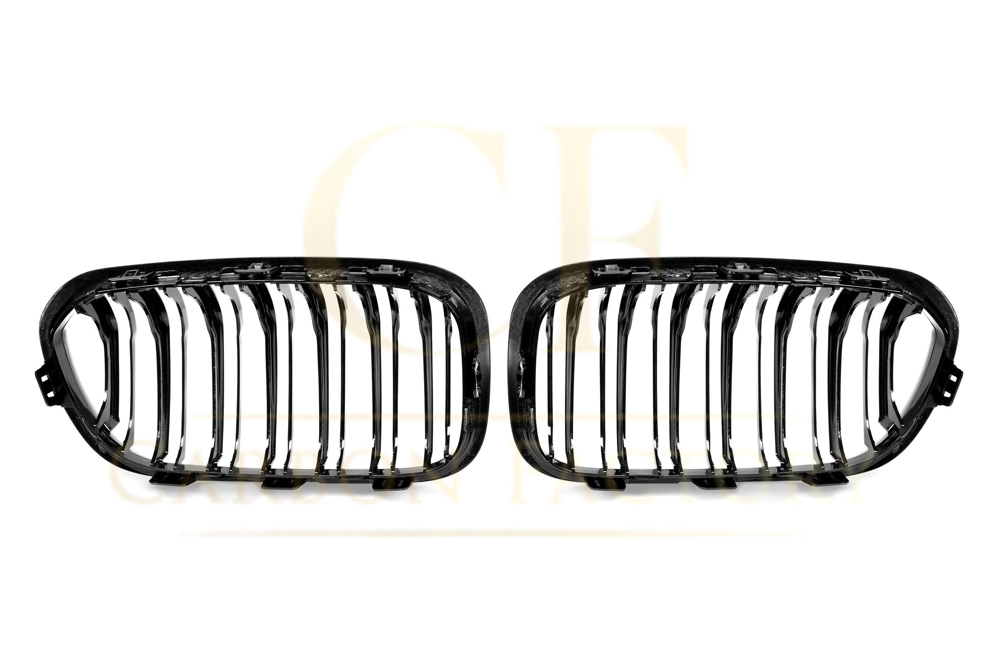 BMW F20 1 Series LCI Double Slat Pre-preg Carbon Fibre Front Grille 15-19-Carbon Factory