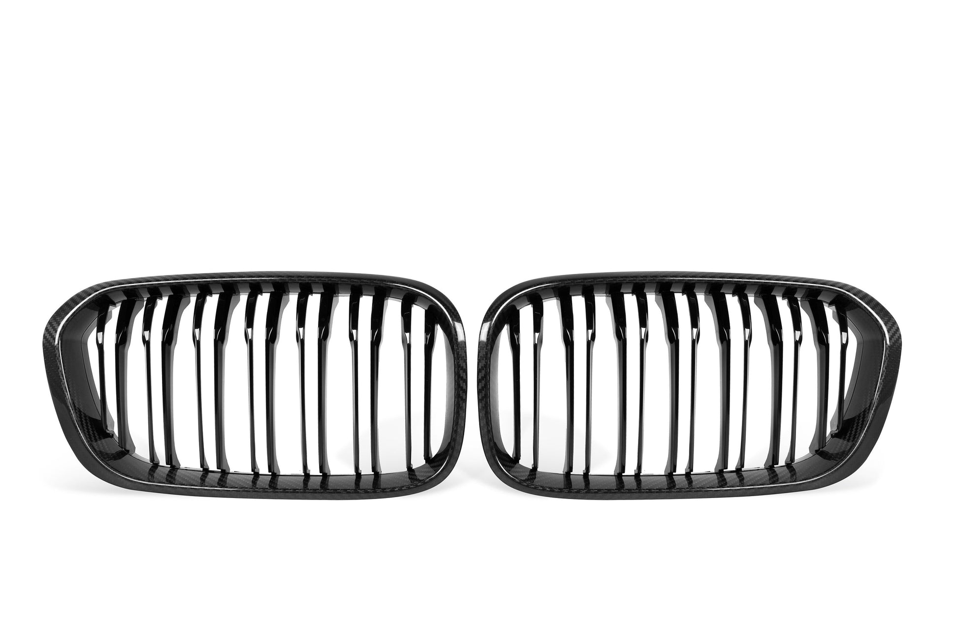 BMW F20 1 Series LCI Double Slat Pre-preg Carbon Fibre Front Grille 15-19-Carbon Factory