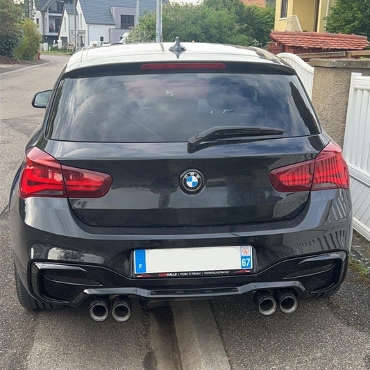 BMW F20 1 Series LCI M2C Style Gloss Black Rear Diffuser 15-20 by Carbon Factory-Carbon Factory