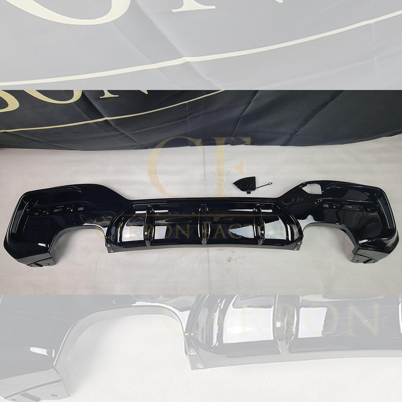 BMW F20 1 Series LCI Quad Exhaust Gloss Black Rear Diffuser 15-20 by Carbon Factory-Carbon Factory