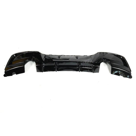 BMW F20 1 Series Pre LCI Dual Exhaust Gloss Black Rear Diffuser 12-14 by Carbon Factory-Carbon Factory