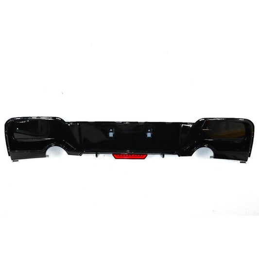 BMW F20 1 Series Pre LCI Dual Exhaust Gloss Black Rear Diffuser with LED 12-14 by Carbon Factory-Carbon Factory