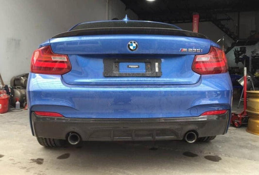 BMW F22 2 Series M Sport Carbon Fibre Rear Diffuser MP Style 14-21-Carbon Factory