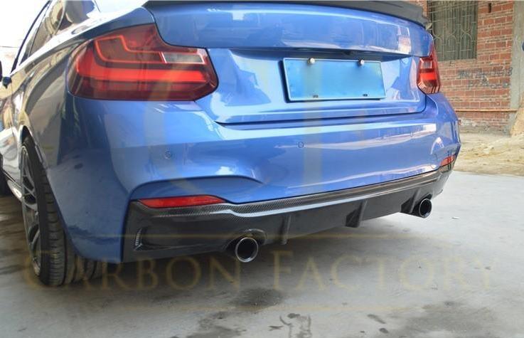 BMW F22 2 Series M Sport Carbon Fibre Rear Diffuser V Style 14-21 by Carbon Factory-Carbon Factory