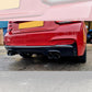 BMW F22 2 Series M Sport MP Style Gloss Black Rear Diffuser Quad Exhaust 14-Present-Carbon Factory