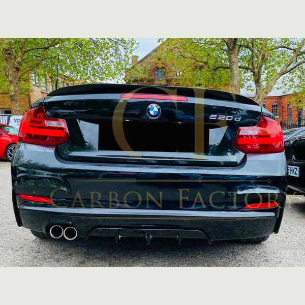 BMW F22 2 Series M Sport MP Style Gloss Black Rear Diffuser Twin Exhaust 14-Present by Carbon Factory-Carbon Factory