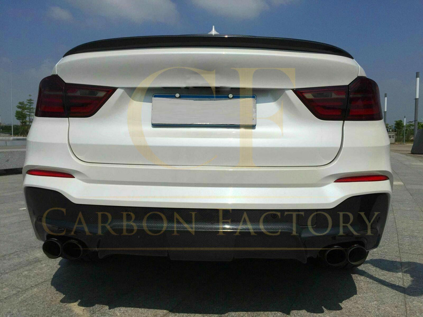 BMW F26 X4 M Sport 3D Style Carbon Fibre Rear Diffuser 15-Present by Carbon Factory-Carbon Factory