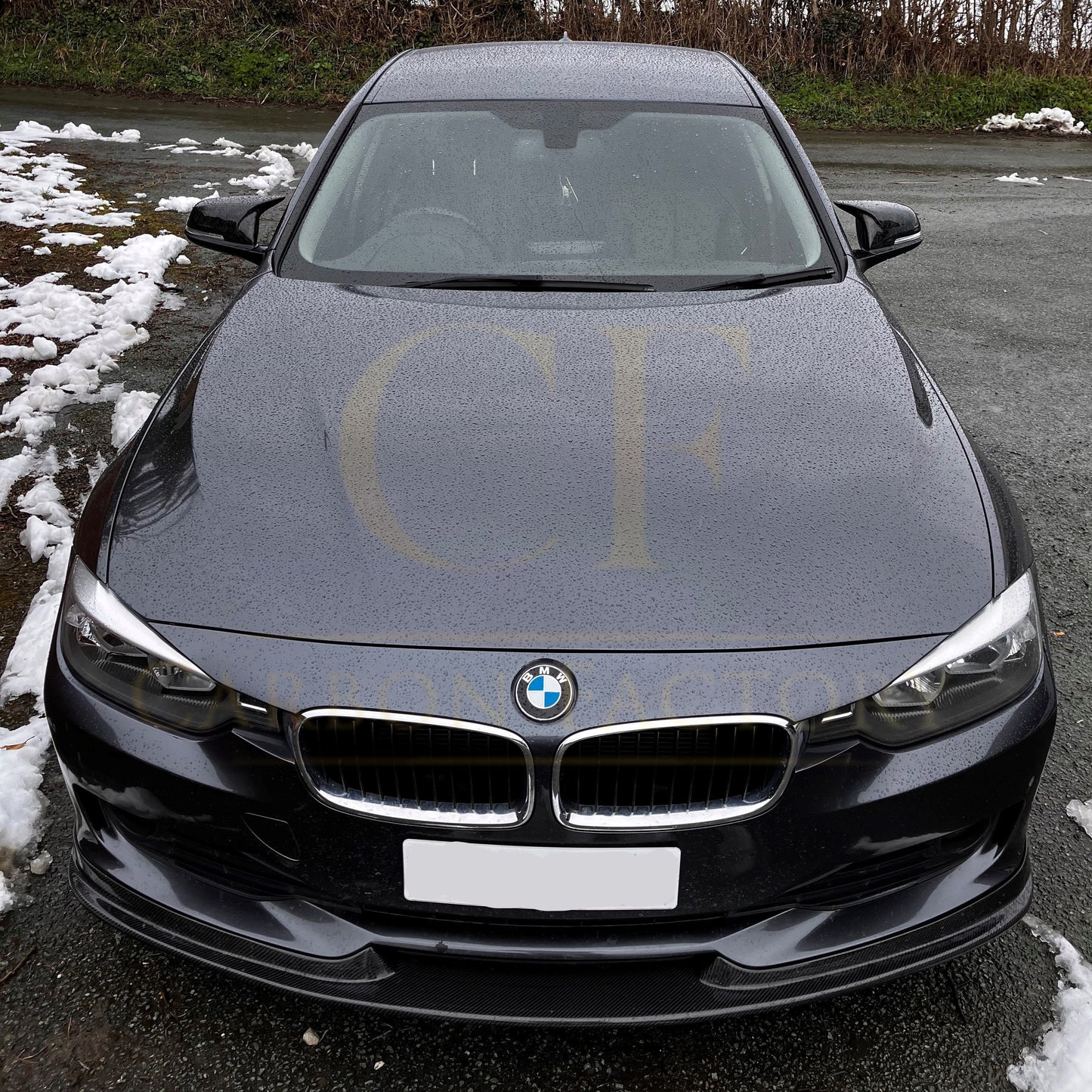 BMW F30 3 Series Non M Sport Style A Carbon Fibre Front Splitter 12-19 by Carbon Factory-Carbon Factory