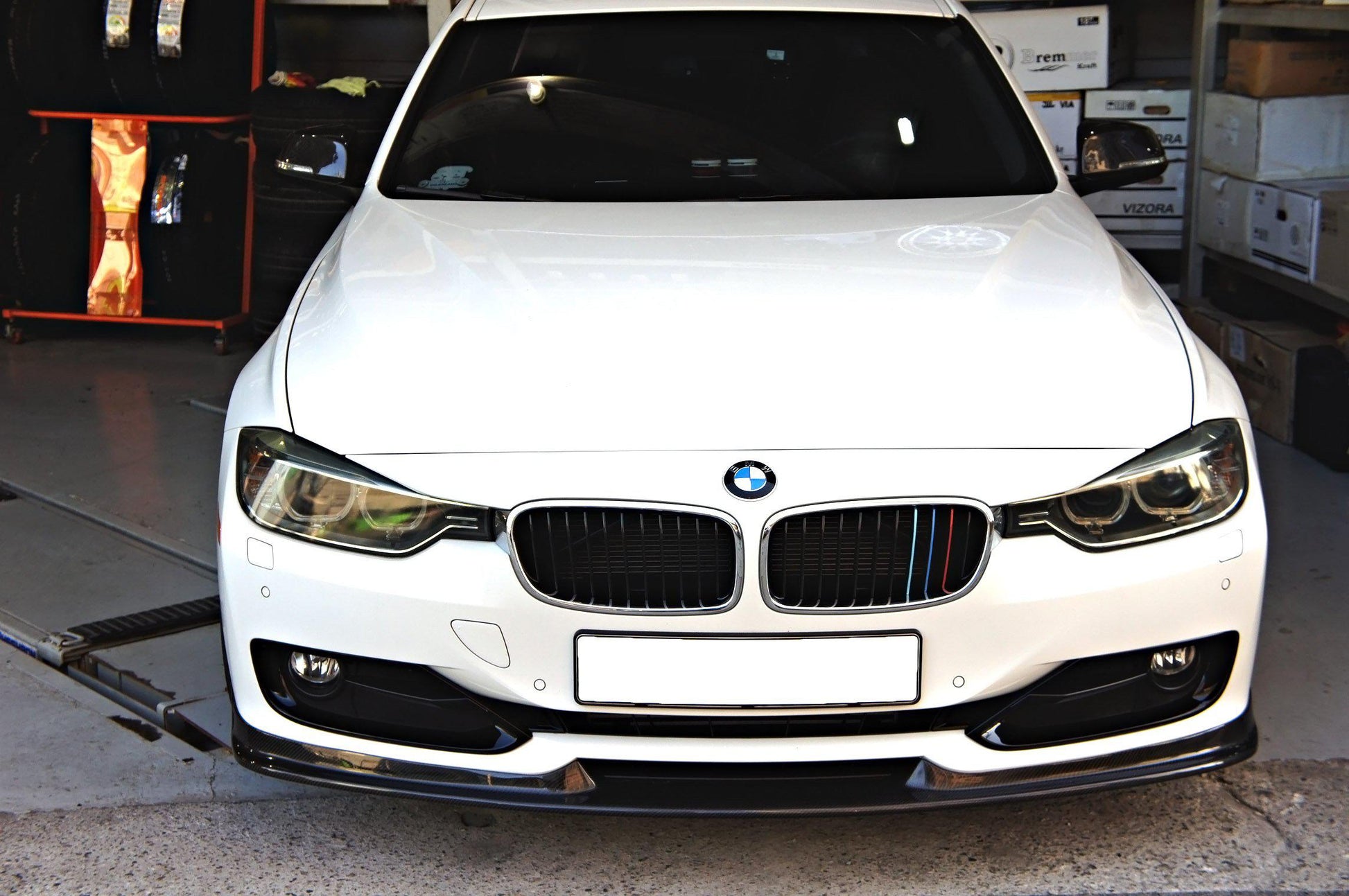 BMW F30 3 Series Non M Sport Style A Carbon Fibre Front Splitter 12-19 by Carbon Factory-Carbon Factory