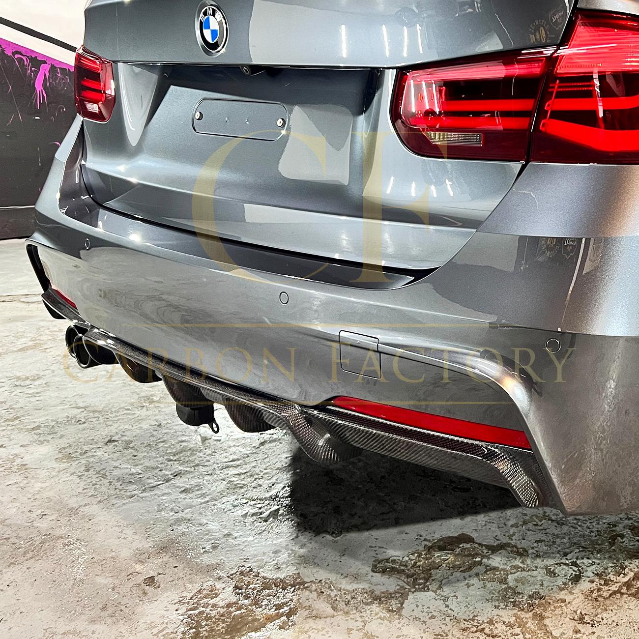 BMW F30 F31 3 Series Carbon Fibre Rear Diffuser Twin Exhaust 12-19 by Carbon Factory-Carbon Factory