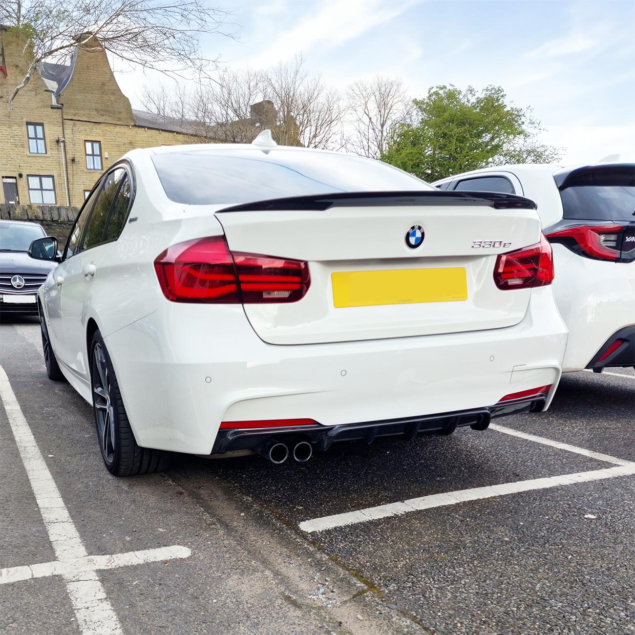 BMW F30 F31 3 Series Carbon Fibre Rear Diffuser Twin Exhaust 12-19 by Carbon Factory-Carbon Factory