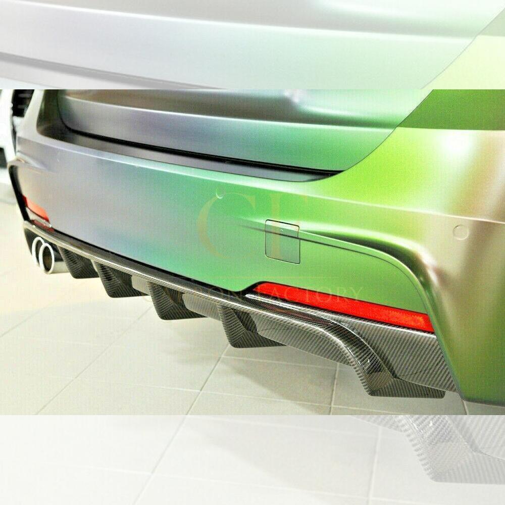 BMW F30 F31 3 Series Carbon Fibre Rear Diffuser Twin Exhaust 12-19 by Carbon Factory-Carbon Factory