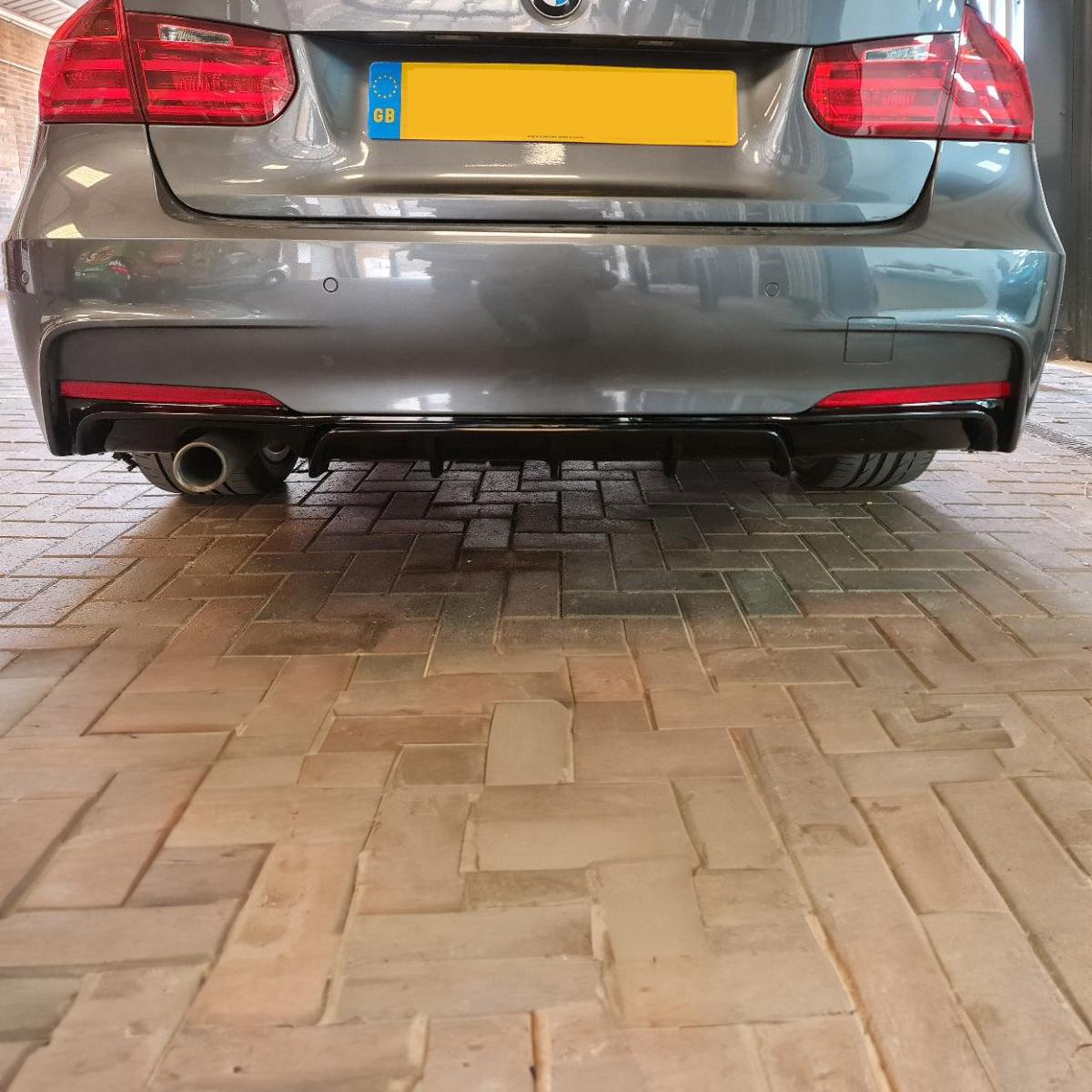 BMW F30 F31 3 Series Gloss Black Rear Diffuser Twin Exhaust 12-19 by Carbon Factory-Carbon Factory