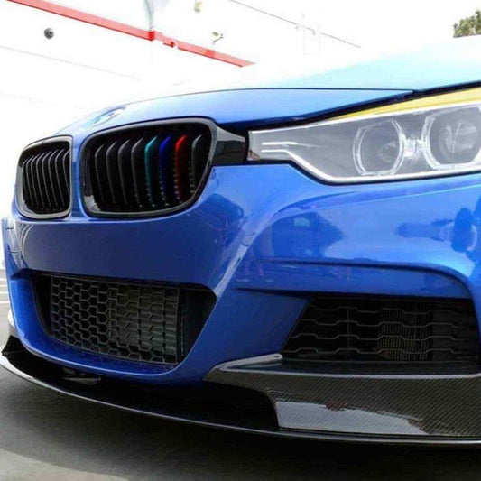 BMW F30 F31 3 Series M Sport M Performance Style Carbon Fibre Front Splitter Covers 12-19-Carbon Factory