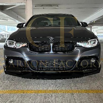 BMW F30 F31 3 Series M Sport MAD Style Gloss Black Front Splitter 12-19 by Carbon Factory-Carbon Factory