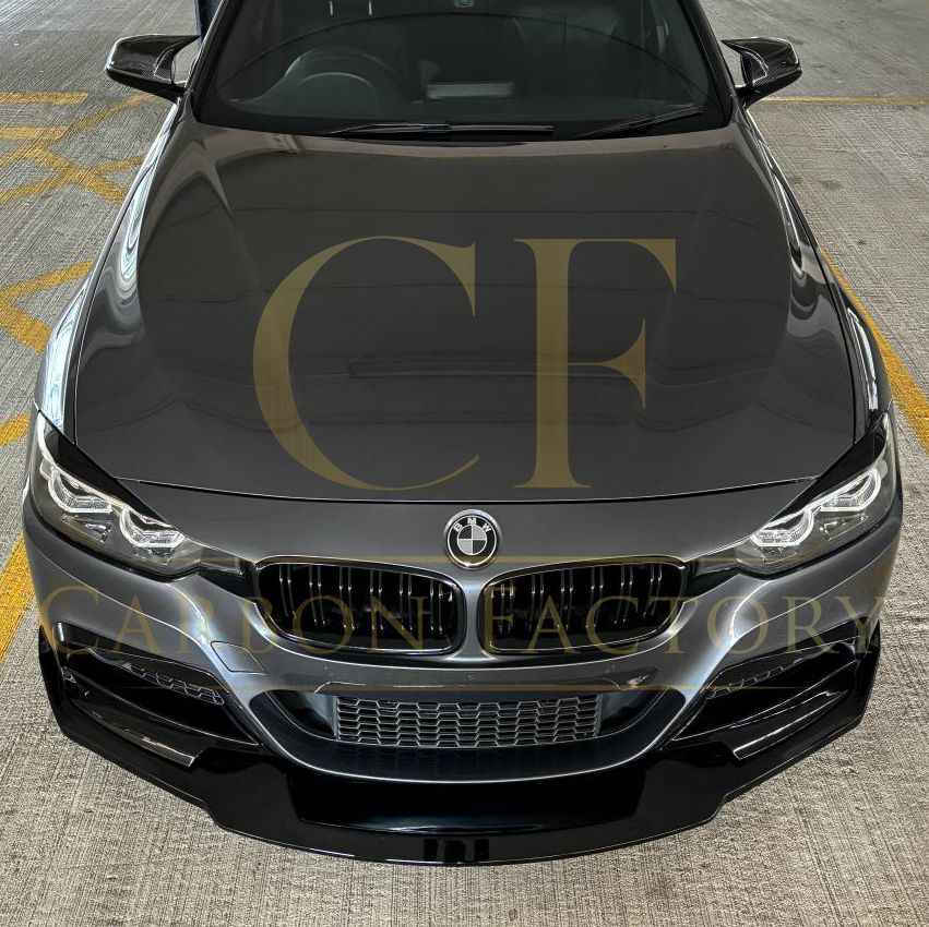 BMW F30 F31 3 Series M Sport MAD Style Gloss Black Front Splitter 12-19 by Carbon Factory-Carbon Factory