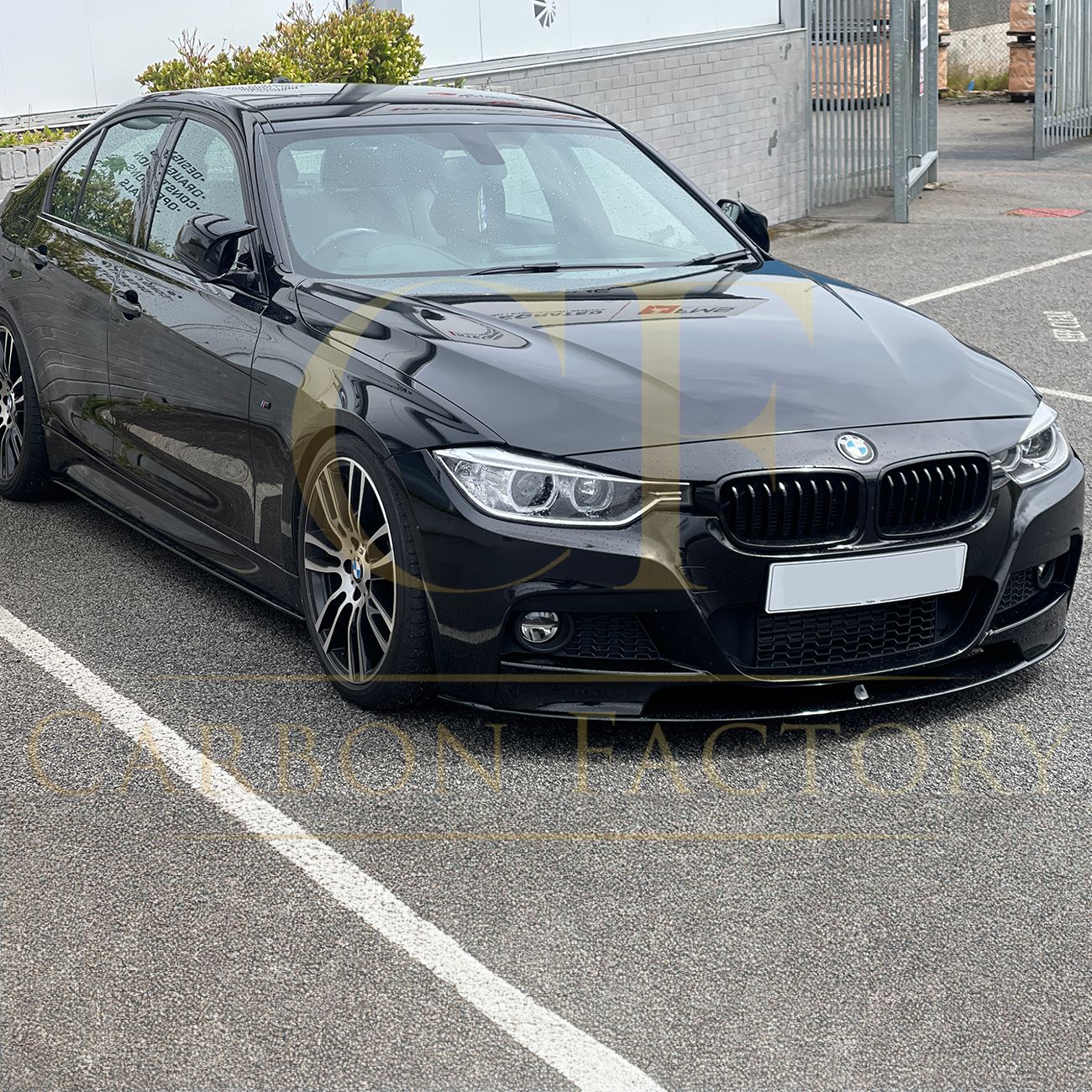 BMW F30 F31 3 Series M Sport MP Style Gloss Black Front Splitter 12-19-Carbon Factory