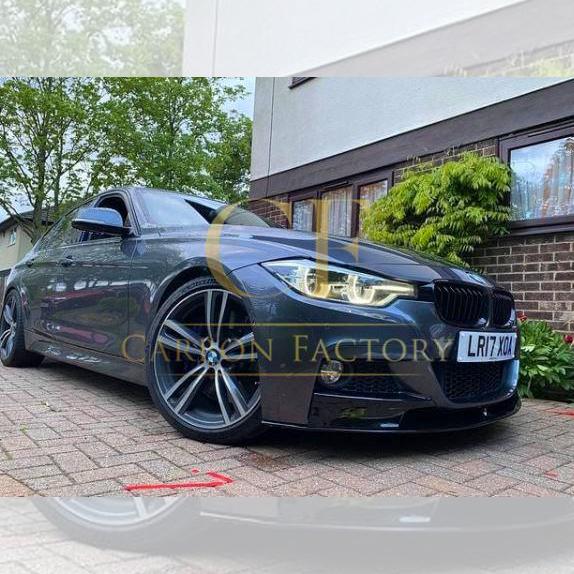 BMW F30 F31 3 Series M Sport MP Style Gloss Black Front Splitter 12-19 - Bottom piece by Carbon Factory-Carbon Factory