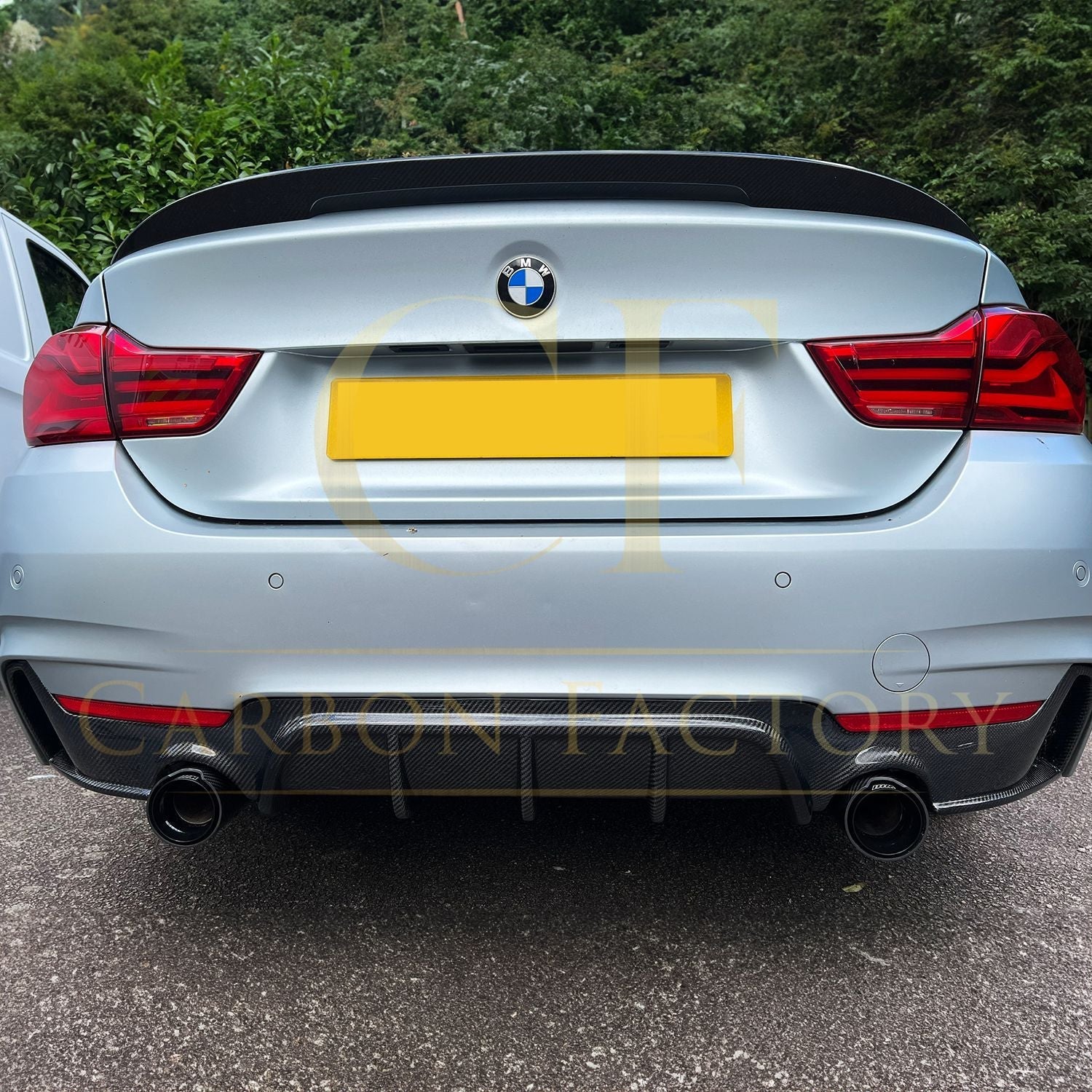 BMW F32 F33 F36 4 Series Carbon Fibre Rear Diffuser Dual Exhaust 14-20 by Carbon Factory-Carbon Factory