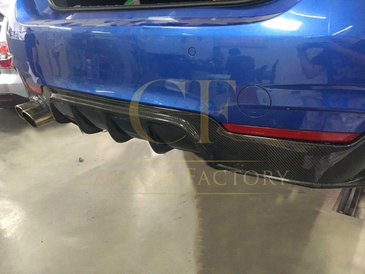 BMW F32 F33 F36 4 Series Carbon Fibre Rear Diffuser Twin Exhaust 14-20 by Carbon Factory-Carbon Factory