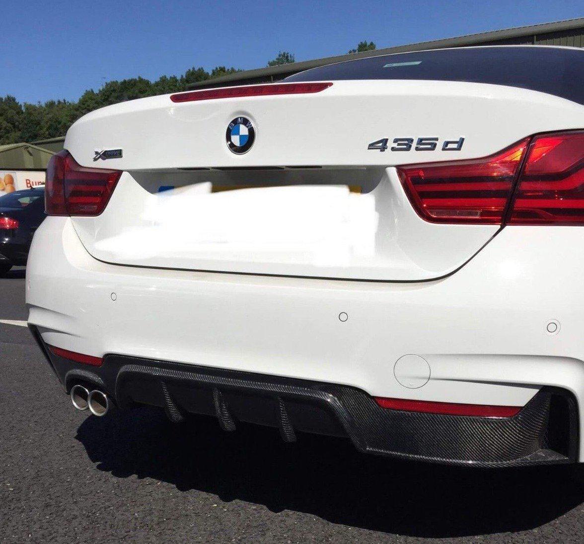 BMW F32 F33 F36 4 Series Carbon Fibre Rear Diffuser Twin Exhaust 14-20 by Carbon Factory-Carbon Factory