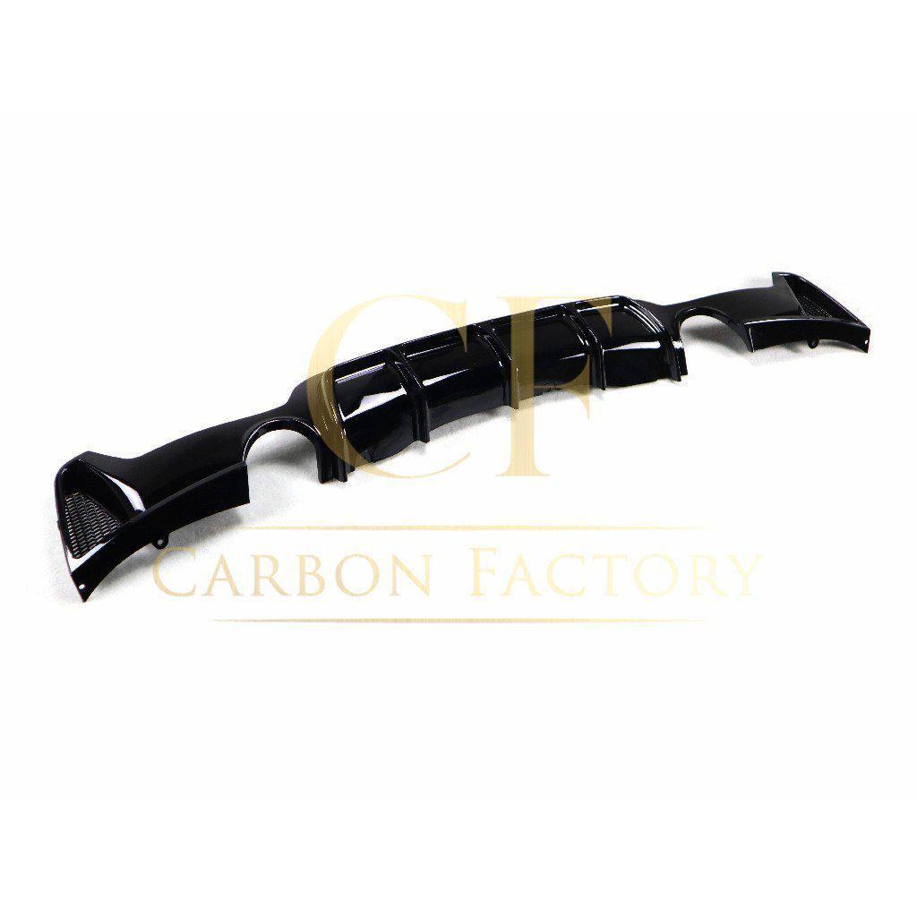 BMW F32 F33 F36 4 Series Gloss Black Rear Diffuser Dual Exhaust 14-20 by Carbon Factory-Carbon Factory