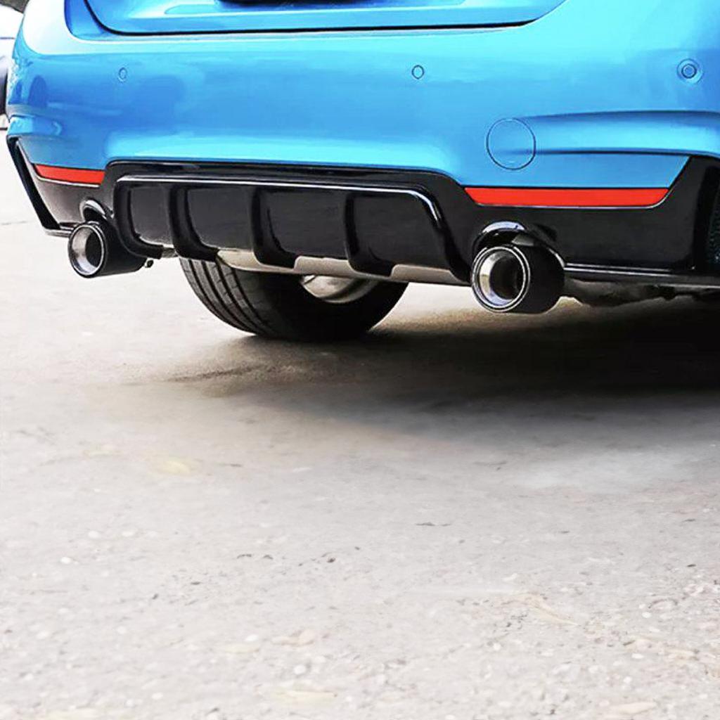 BMW F32 F33 F36 4 Series Gloss Black Rear Diffuser Dual Exhaust 14-20 by Carbon Factory-Carbon Factory