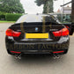 BMW F32 F33 F36 4 Series Gloss Black Rear Diffuser Quad Exhaust 14-20-Carbon Factory