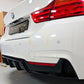 BMW F32 F33 F36 4 Series Gloss Black Rear Diffuser Twin Exhaust 14-20-Carbon Factory