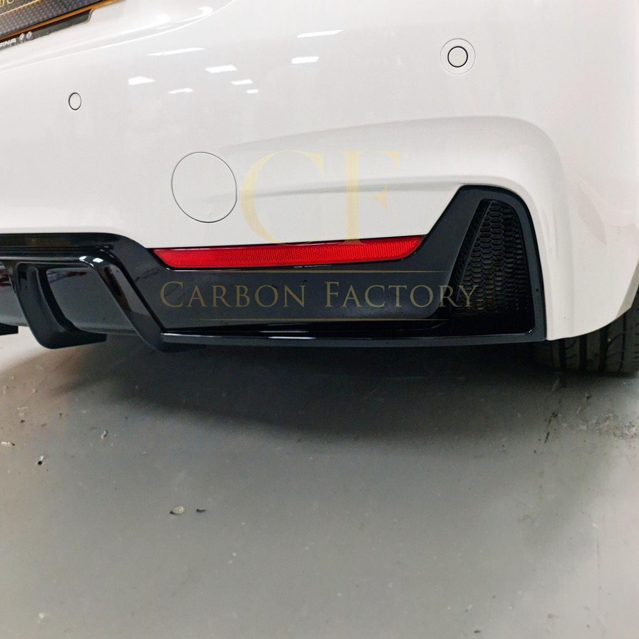 BMW F32 F33 F36 4 Series Gloss Black Rear Diffuser Twin Exhaust 14-20-Carbon Factory