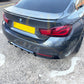 BMW F32 F33 F36 4 Series Gloss Black Rear Diffuser Twin Exhaust 14-20-Carbon Factory