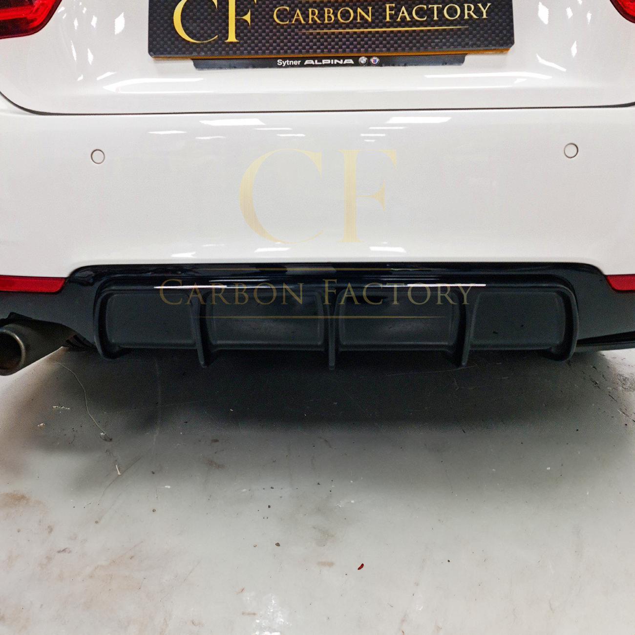 BMW F32 F33 F36 4 Series Gloss Black Rear Diffuser Twin Exhaust 14-20 by Carbon Factory-Carbon Factory