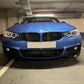 BMW F32 F33 F36 4 Series M Performance Style Gloss Black Front Splitter 14-20-Carbon Factory