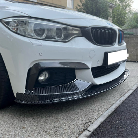 BMW F32 F33 F36 4 Series MP Style Carbon Fibre Front Splitter 14-20 by Carbon Factory-Carbon Factory