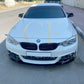 BMW F32 F33 F36 4 Series MP Style Gloss Black Front Splitter 14-20-Carbon Factory