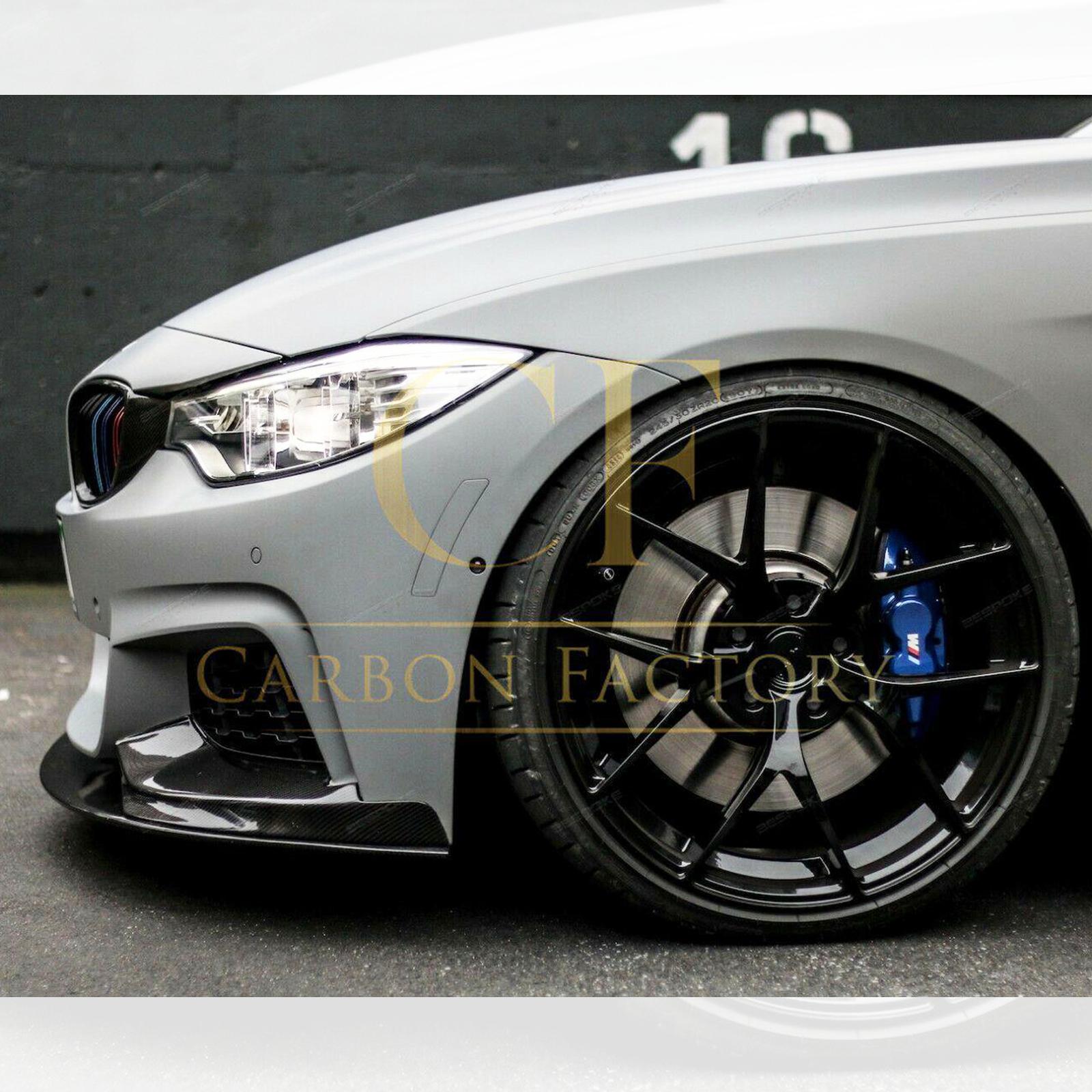 BMW F32 F33 F36 4 Series MP Style Gloss Black Front Splitter 14-20-Carbon Factory