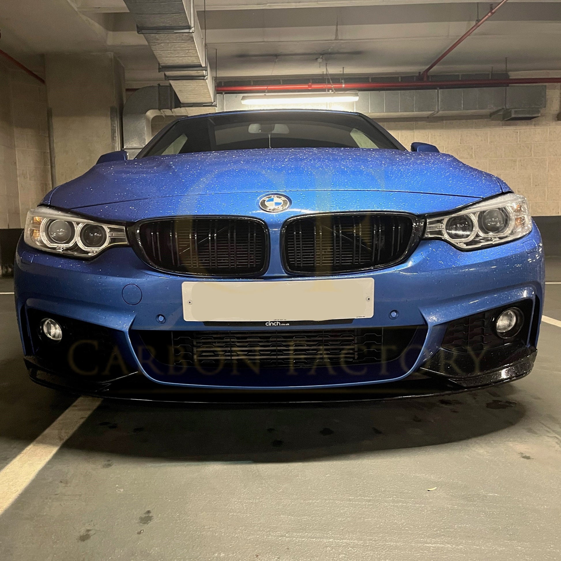 BMW F32 F33 F36 4 Series MP Style Gloss Black Front Splitter 14-20 - Bottom piece by Carbon Factory-Carbon Factory