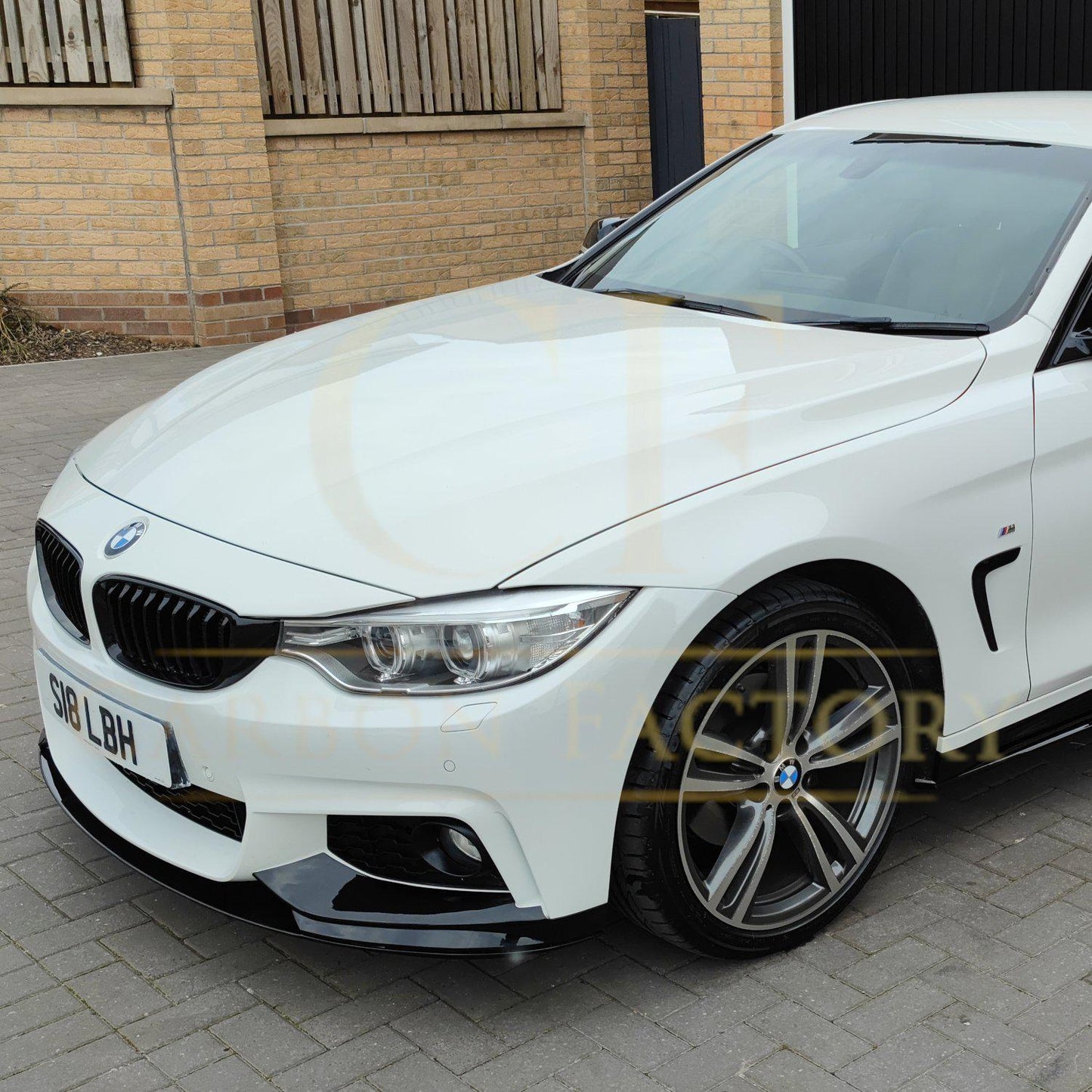 BMW F32 F33 F36 4 Series MP Style Gloss Black Front Splitter 14-20 - Bottom piece by Carbon Factory-Carbon Factory