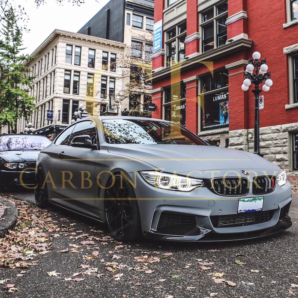 BMW F32 F33 F36 4 Series MP Style Gloss Black Front Splitter 14-20 - Bottom piece by Carbon Factory-Carbon Factory