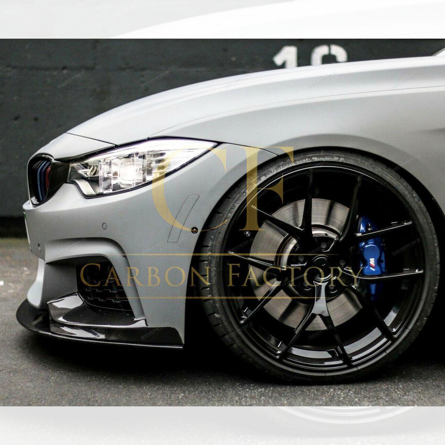 BMW F32 F33 F36 4 Series MP Style Gloss Black Front Splitter 14-20 - Bottom piece by Carbon Factory-Carbon Factory