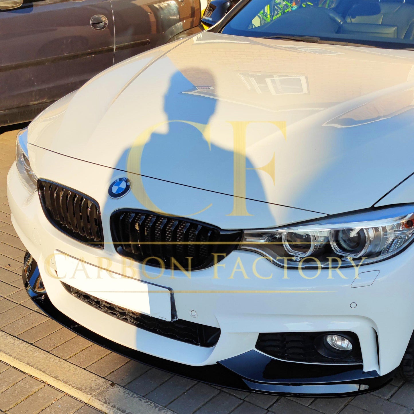 BMW F32 F33 F36 4 Series MP Style Gloss Black Front Splitter 14-20 by Carbon Factory-Carbon Factory