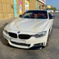 BMW F32 F33 F36 4 Series MP Style Gloss Black Front Splitter 14-20 by Carbon Factory-Carbon Factory