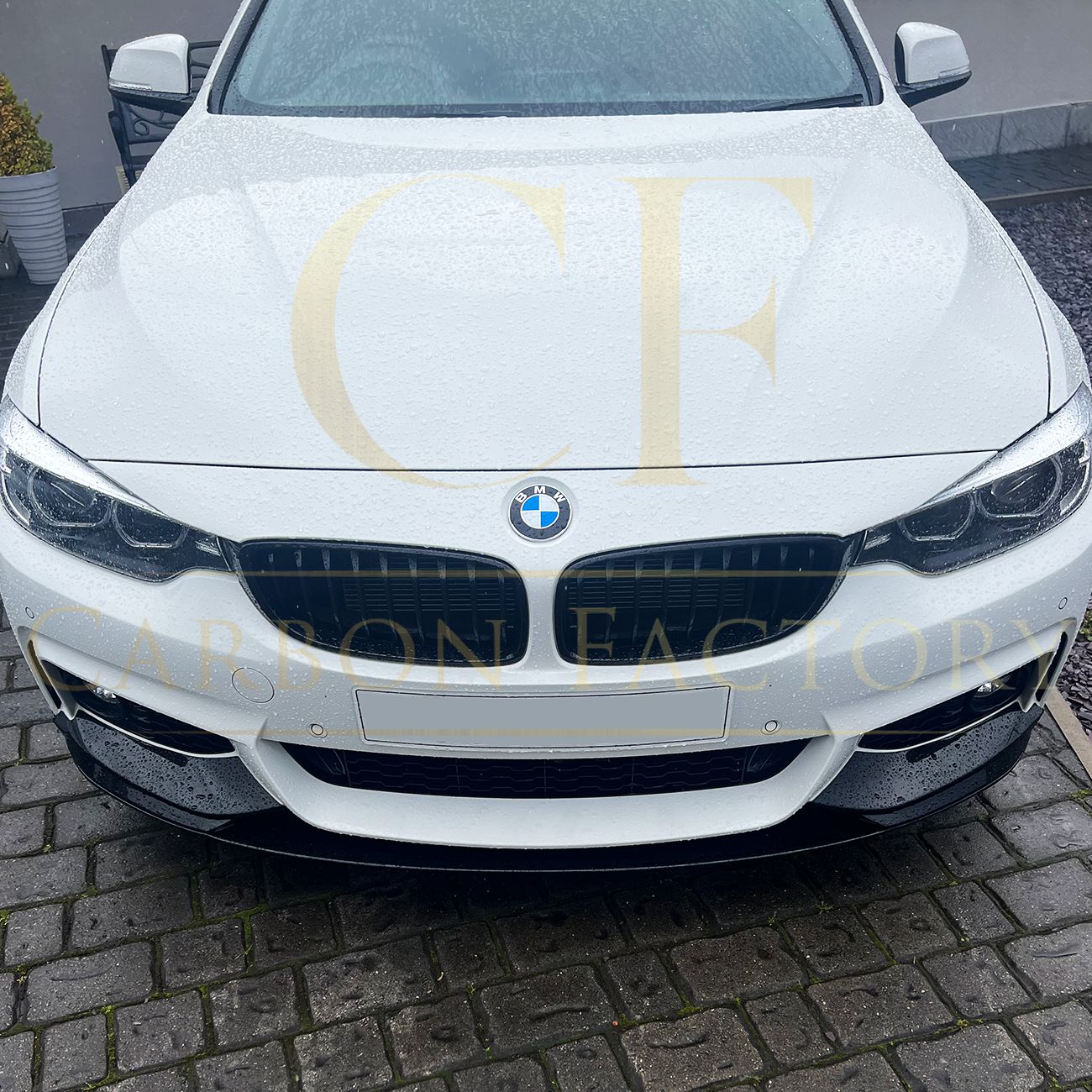 BMW F32 F33 F36 4 Series MP Style Gloss Black Front Splitter 14-20 by Carbon Factory-Carbon Factory