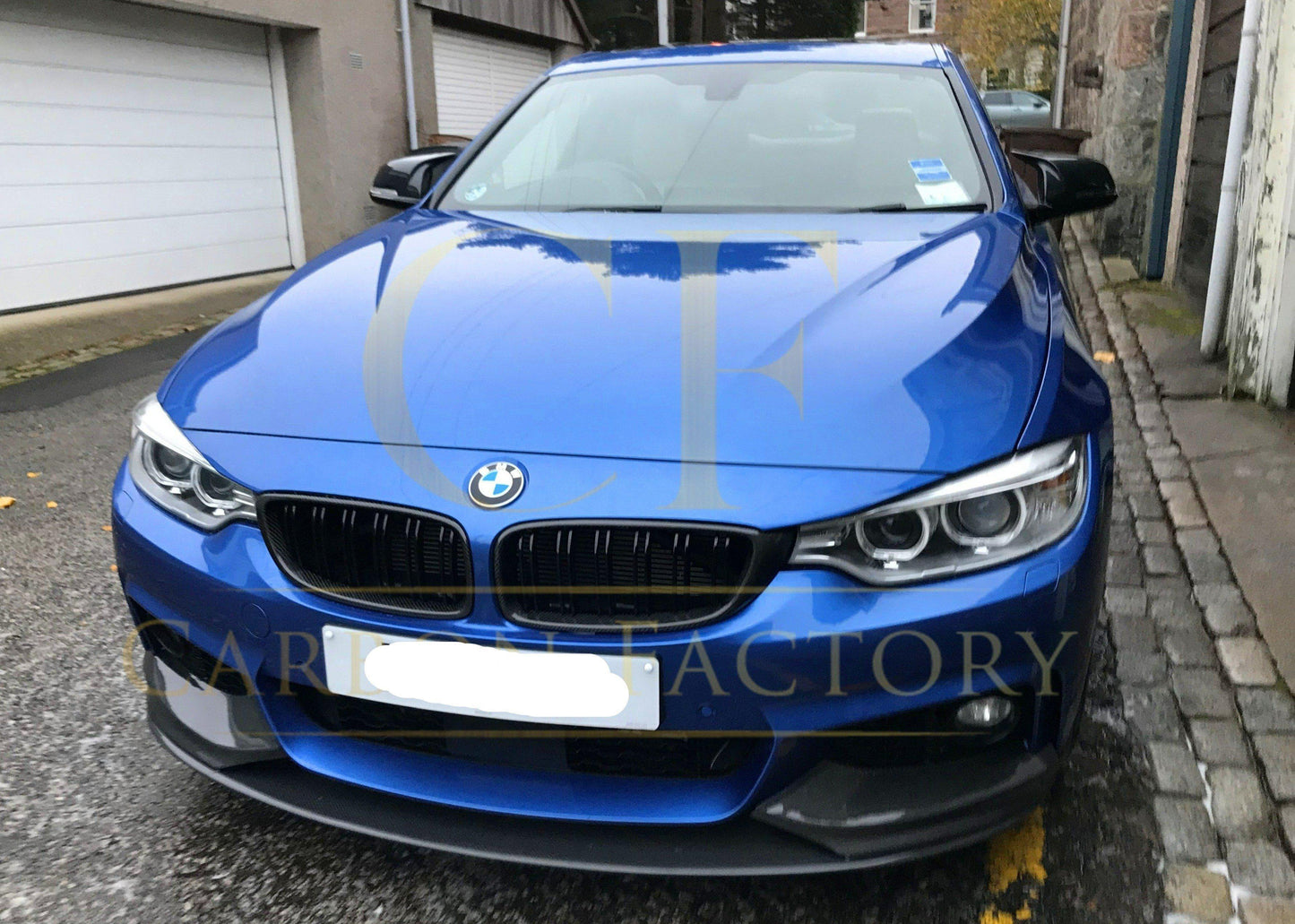 BMW F32 F33 F36 4 Series MP Style Pre-Preg Carbon Fibre Front Splitter Covers 14-20-Carbon Factory