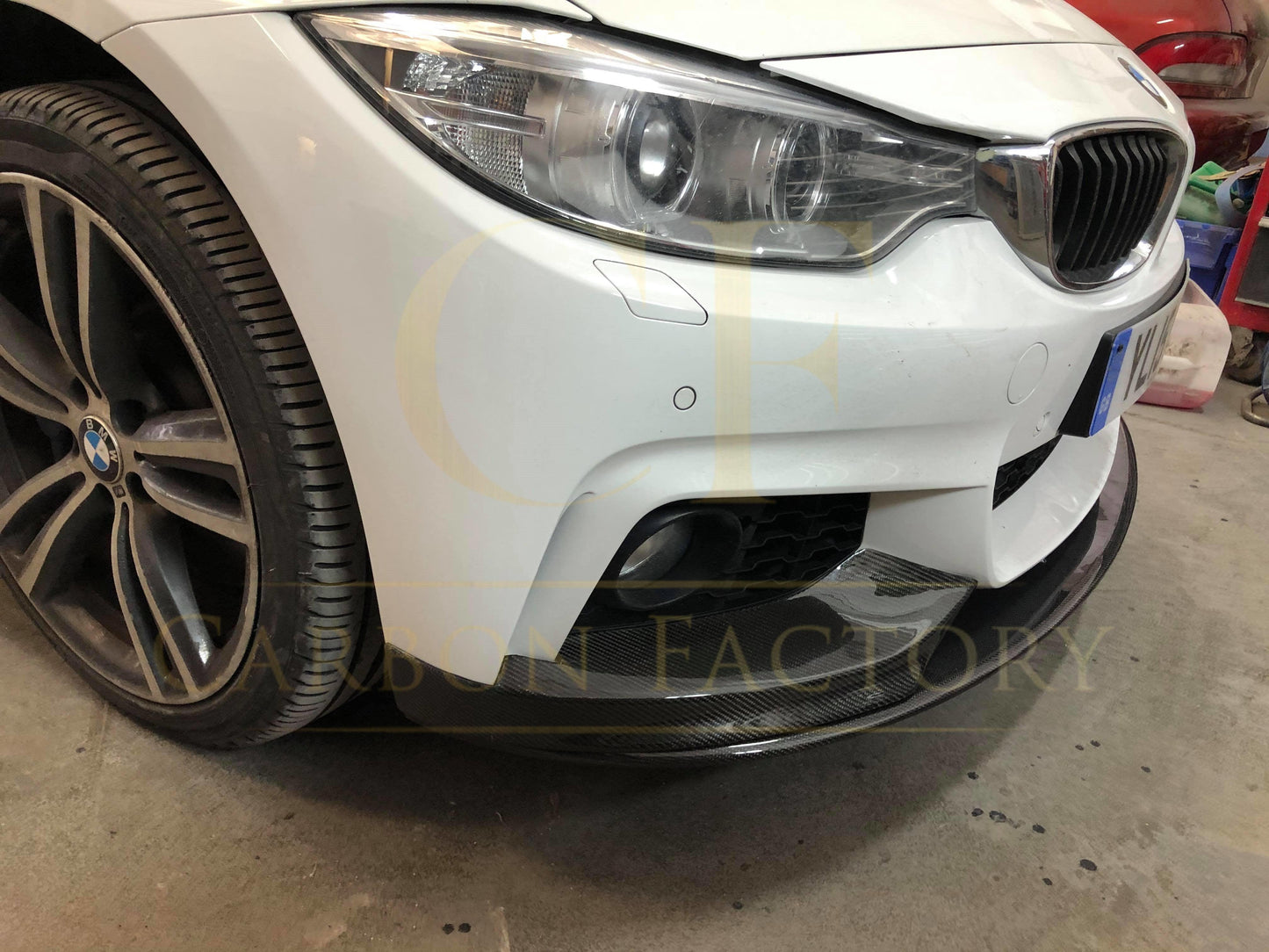 BMW F32 F33 F36 4 Series MP Style Pre-Preg Carbon Fibre Front Splitter Covers 14-20-Carbon Factory