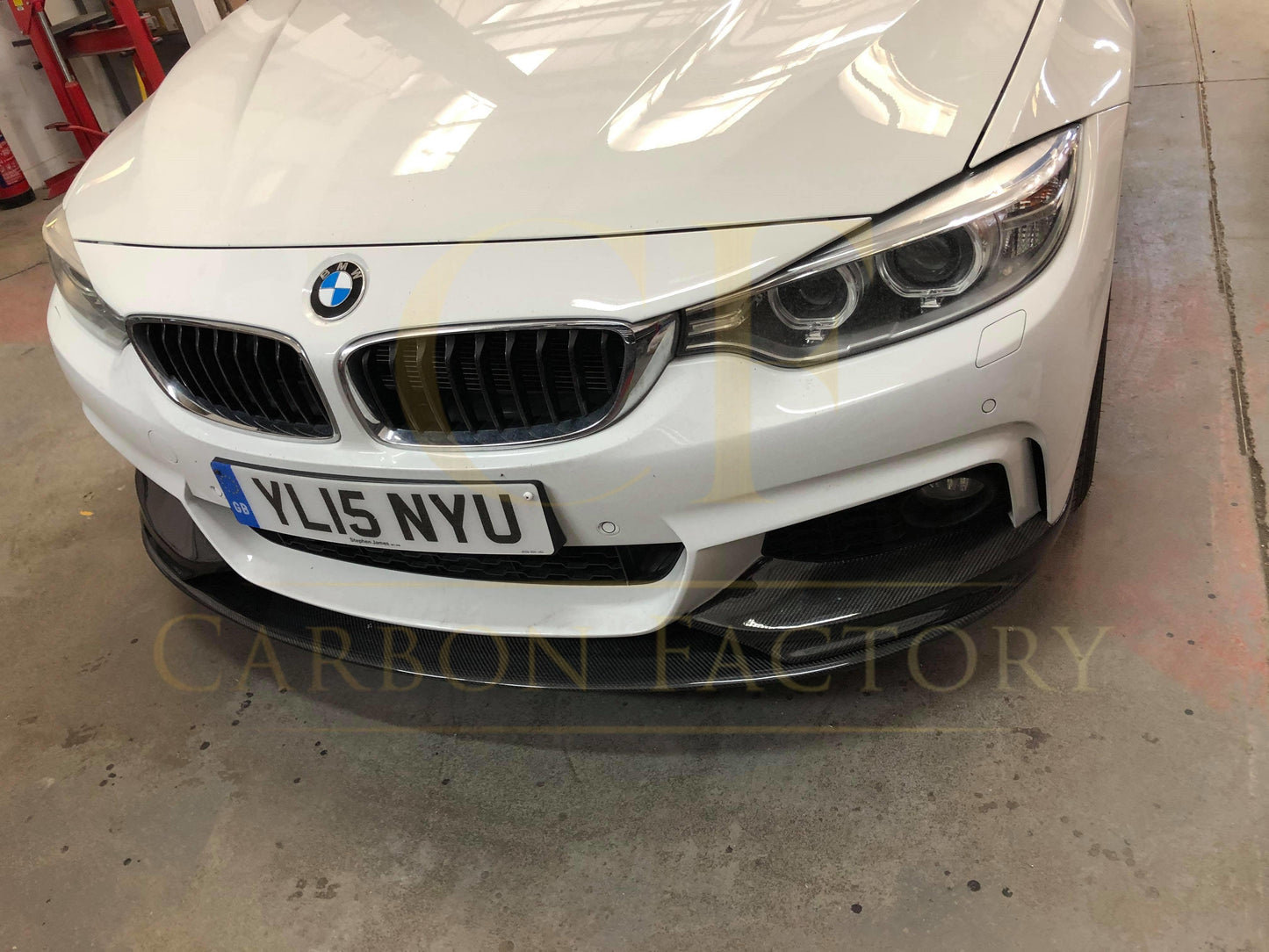 BMW F32 F33 F36 4 Series MP Style Pre-Preg Carbon Fibre Front Splitter Covers 14-20-Carbon Factory