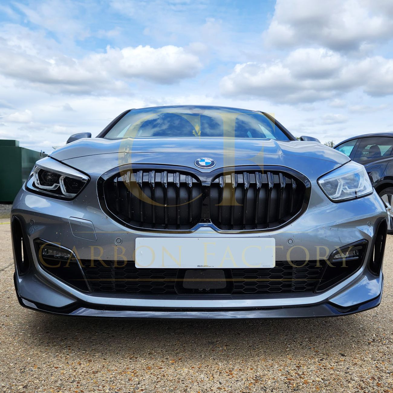 BMW F40 1 Series MP Style Gloss Black Front Splitter 19-Present-Carbon Factory