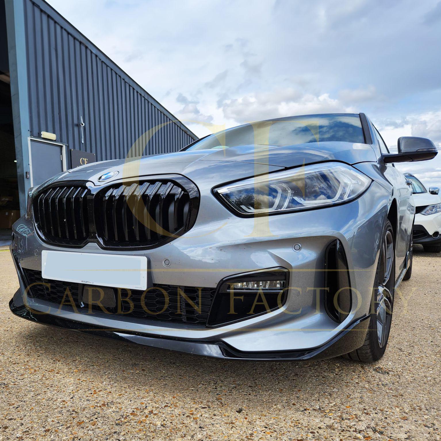 BMW F40 1 Series MP Style Gloss Black Front Splitter 19-Present-Carbon Factory