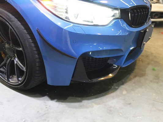 BMW F80 M3 F82 F83 M4 2 Pieces Carbon Fibre Front Canards 14-20 by Carbon Factory-Carbon Factory