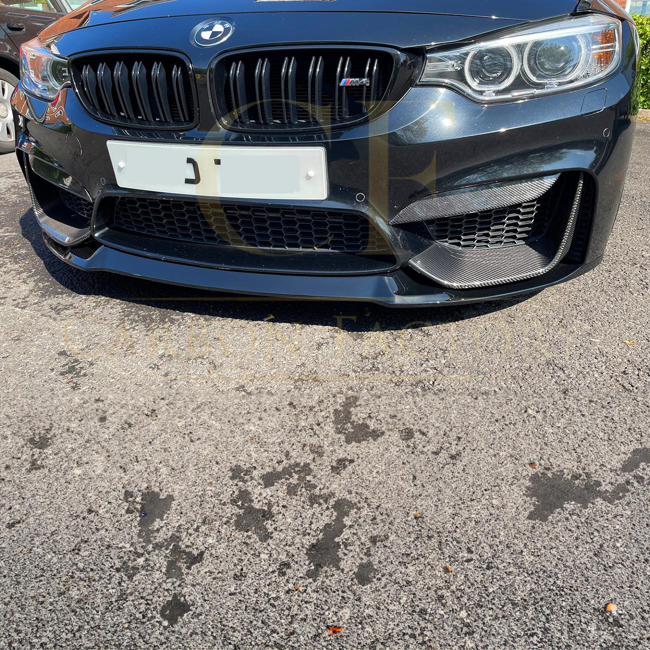 BMW F80 M3 F82 F83 M4 CS Style Gloss Black Front Splitter 14-20-Carbon Factory